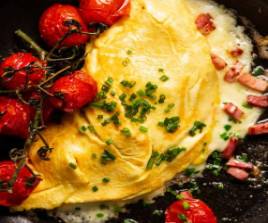 Cheese Omelets with Meat