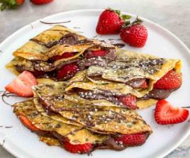 Nutella Strawberry Crepe